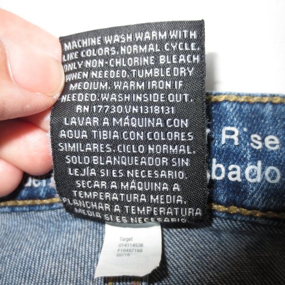 4/$14 MOSSIMO womens SKINNY jeans HIGH RISE denim POWER STRETCH blue SIZE 0 - Picture 10 of 13